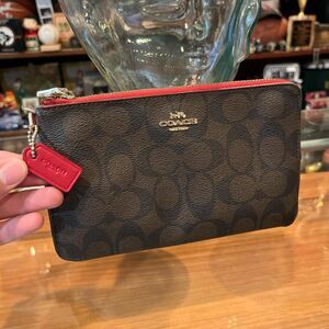 Coach Women's Red Brown and Black Wallet\